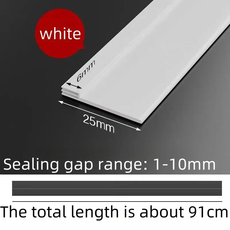Self-Adhesive Triple Sound Insulation Weatherproof Under-Door Seal Strip, 25mm Height