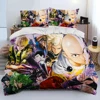 Anime One-Punch Man Saitama Bedding Set Boys Girls Twin Queen Size Duvet Cover Pillowcase Bed Kids Adult Home Textileextile 4
