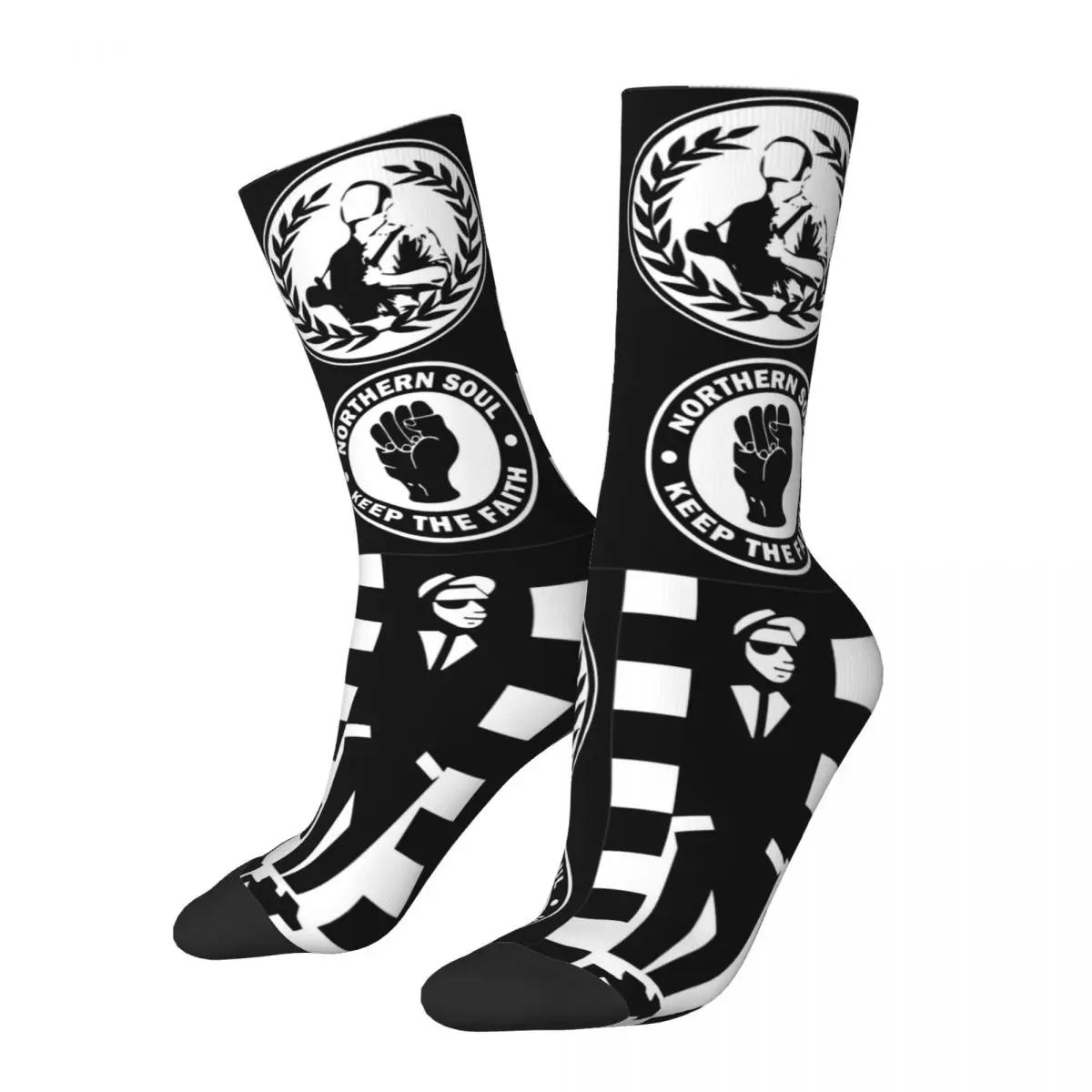 2 Toni Skinhead Northern Soul Punk Rock Accessori Uomo Donna Calzini Traspiranti Rocksteady 2 Toni Ska-Rock Revival Quality Socks