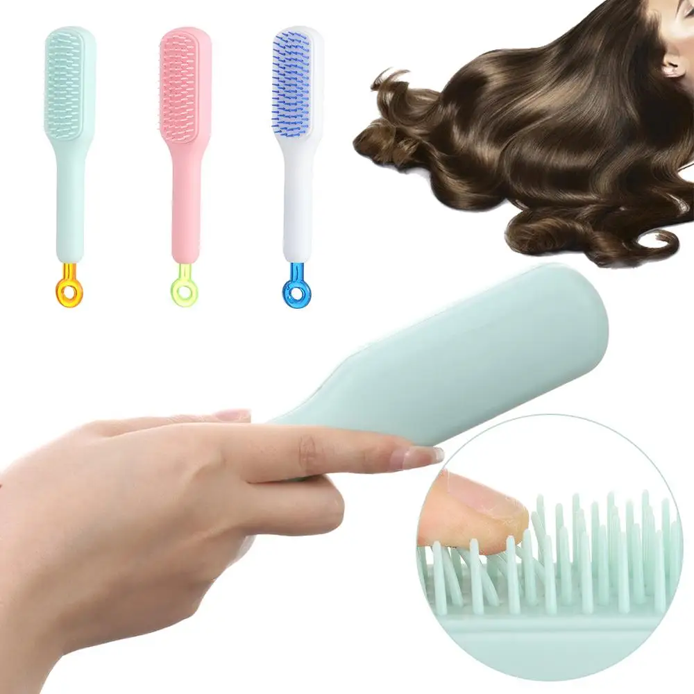 Magic Retractable Comb Self Cleaning Hair Brush Massage Anti-static Hair Smoothing Comb Hairdressing Hairstyling Tools