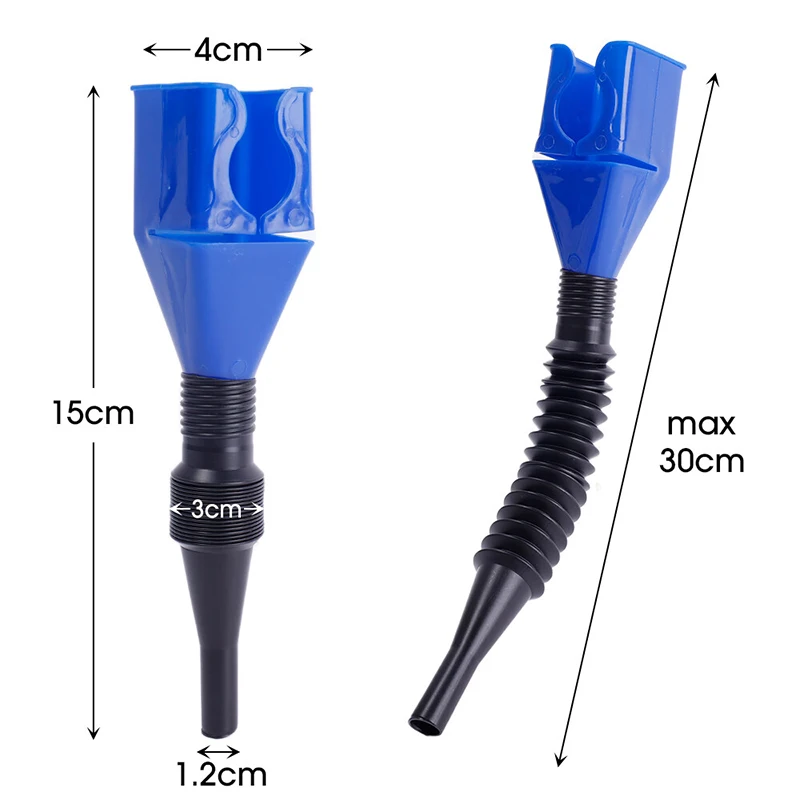 1/5Pcs Telescopic Car Refueling Funnel Universal Car Oil Filling Equipment Portable Foldable Engine Oil Gasoline Transfer Funnel