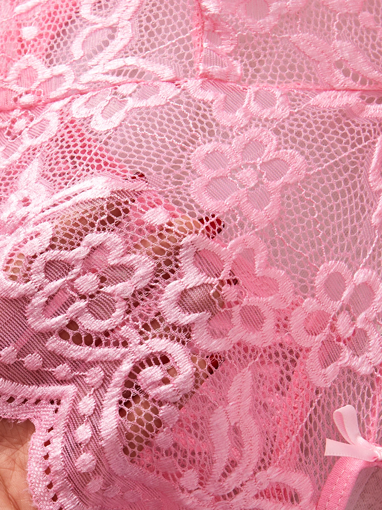 sheer lace bodice from the side