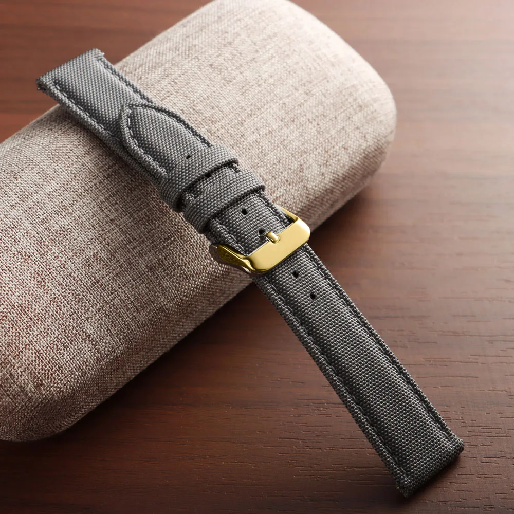 Premium Sailcloth Fabric Watch Strap - Waterproof Quick Release Wristband