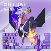 ECHOME Valorant Clove Keycap Set Anime Key Cap 14/29/119keys Transparent Custom Keycaps for Mechanical Keyboard Game Accessories