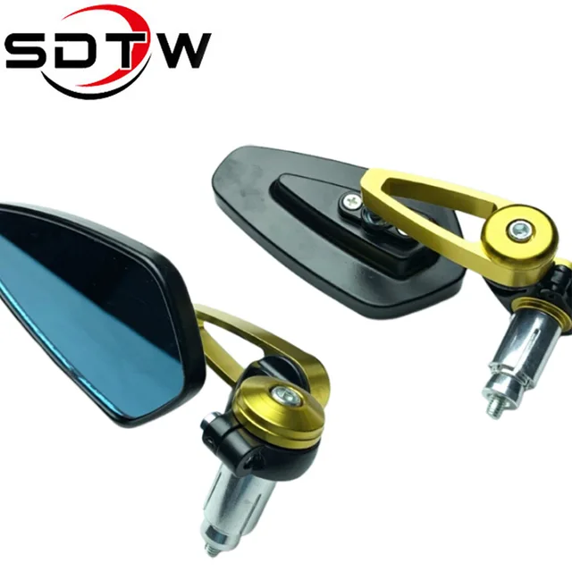 SDTW 7/8" 22mm Motorcycle Rearview Side Mirrors Universal Scooter Bar End Handlebar Mirror Accessories For Harley Yamaha Honda