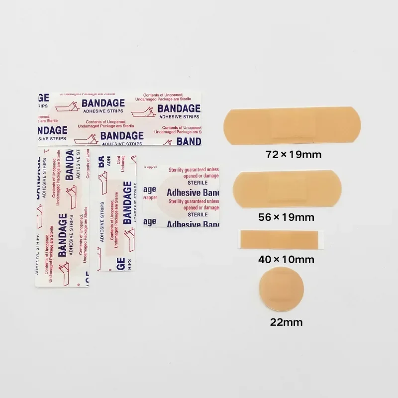 Band-Aids Waterproof 100Pcs/Pack Bandages First Aid Medical Anti-Bacteria Wound Plaster Multi Size Home Travel Emergency Kits