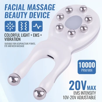 NEWEST 7 in 1 Face Lifting Device EMS Microcurrent Skin Rejuvenation LED Facial Neck Firming Massager Face Beauty Care Apparatus
