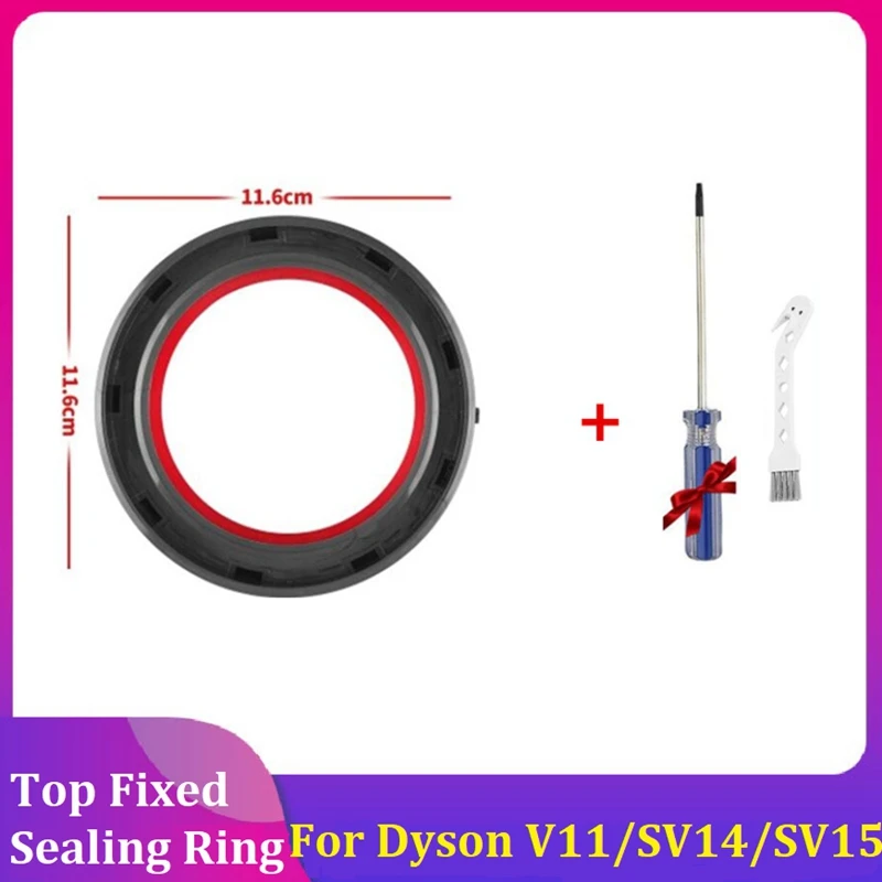 

Сверху фиксированное уплотнительное кольцо для пылесоса Dyson V11/SV14/SV15, сверху фиксированное уплотнительное кольцо с отверткой