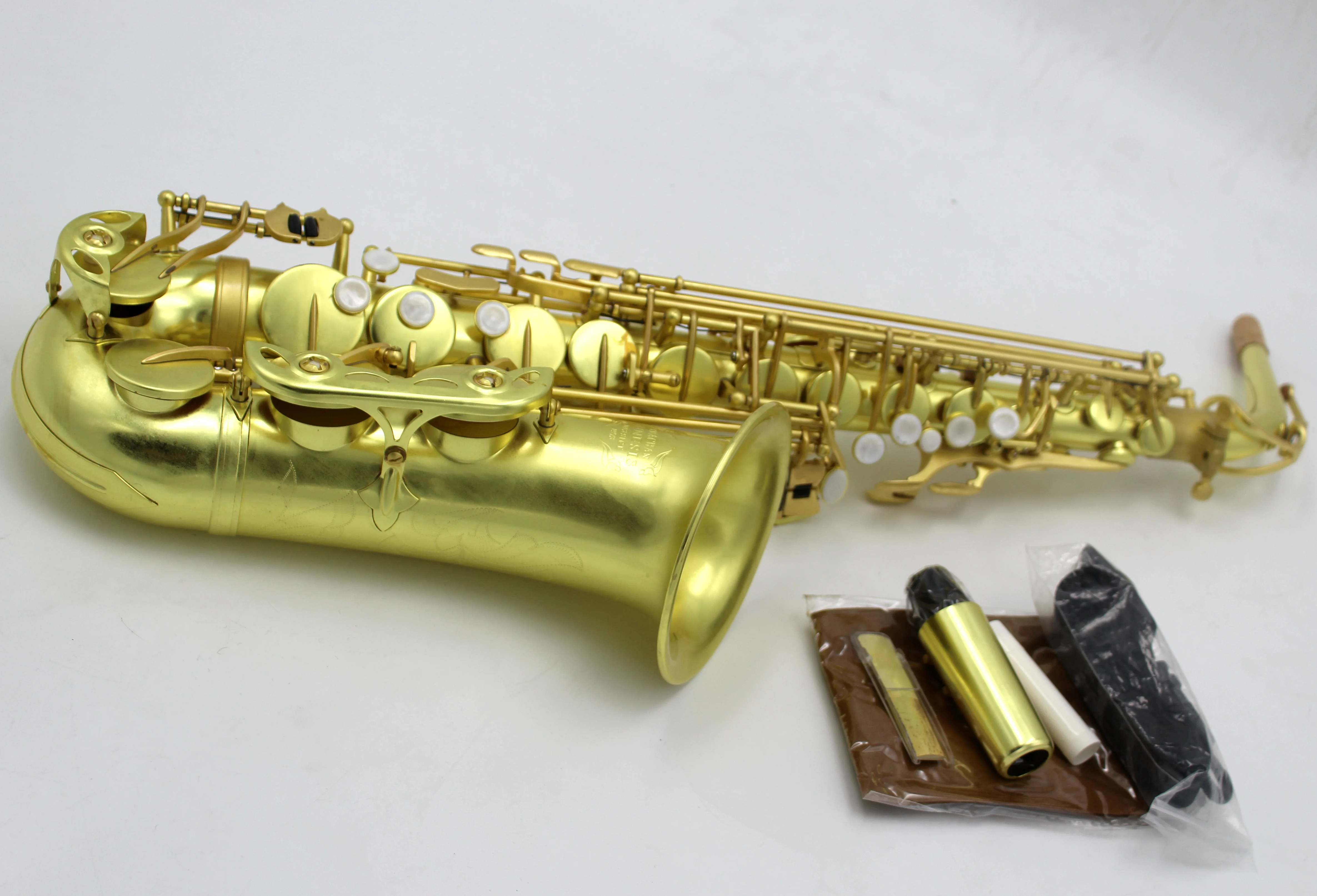 Eastern music Professional new unlacquer original alto saxophone w Italian pads