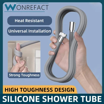 Tubo doccia in Silicone per bagno piegato in modo arbitrario tubo flessibile antideflagrante per soffione doccia utilizzato Design ad alta tenacità 1