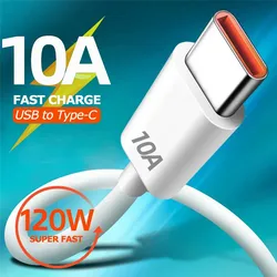 UKGO 10A Type C Fast Charging Cable Mobile Phone 120W USB C Charging Wire for Huawei Mate40 50 Xiaomi Samsung Data Transfer Cord
