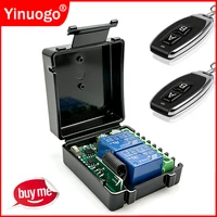 DC 6-30V AC 85-250V 433MHz RF Wireless Remote Control Switch 2 Channels Relay Receiver Control Garage Door Motor Curtain Light