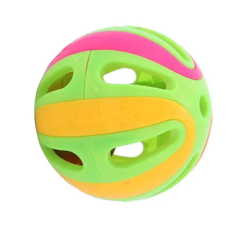 Cat Toy With Bell Cat Pounce Jinggle Ball Hollow Cat Jingle Balls Interactive Cat Toys Kitten Chasing Toys For Kitten Cats wiggly balls cat bell toys new cat chewing toys wooden ball wiggly tail bell sounding kitten bite pet toys cat chewing pets toy