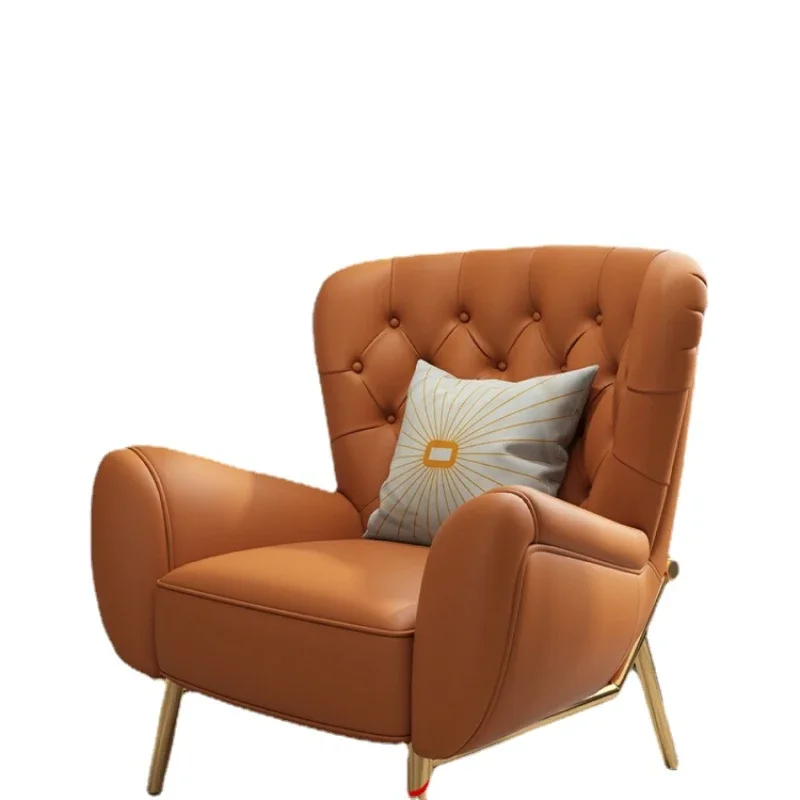 

HXL American Light Luxury Wingback Chair Modern Leisure Living Room Bedroom High Back Single-Seat Sofa Chair