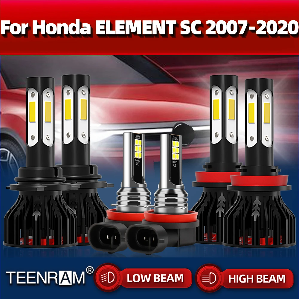 

Лампы Canbus для передних фар 6000 лм, супер яркие Автомобильные фары 2007 K, противотуманные лампы для Honda ELEMENT SC 2016-2015 2017 2018 2019 2020