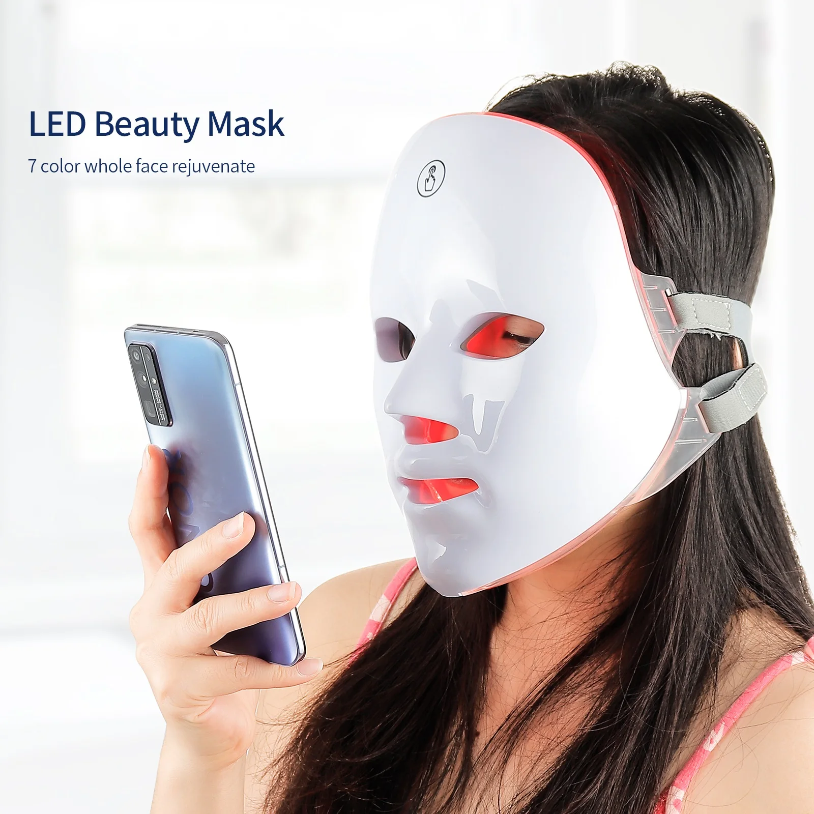 LED Facial Mask Red Light Therapy Photon Anti-Acne Wrinkle Removal Skin Rejuvenation Whitening Spa Mask Face Beauty Devices led facial mask