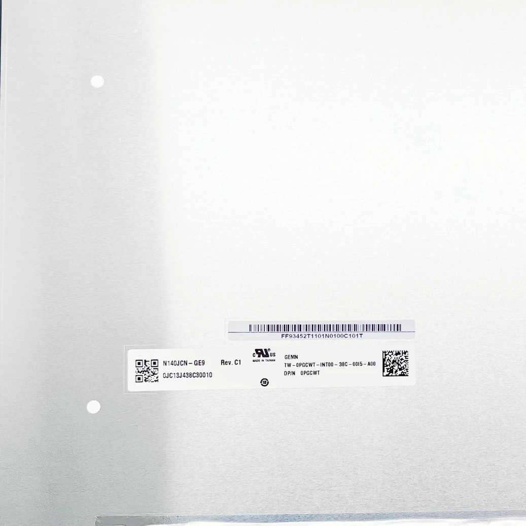 N140JCN-GE9 14.0 İnç Dizüstü Bilgisayar LED LCD Ekranı 1920 ×1200 60Hz 40 pin EDP 300 cd/m² (Tip.)