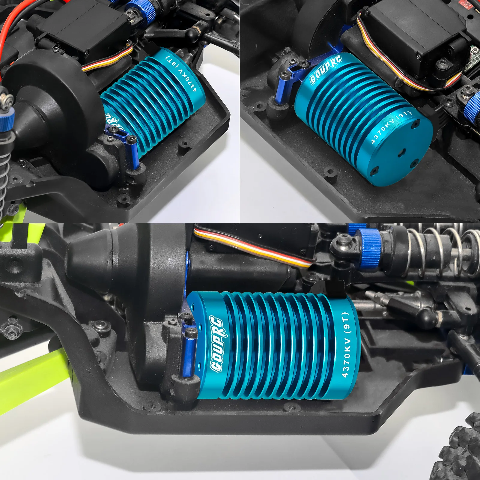 Motore Brushless 3650 4370KV 9T per Auto RC 1/10