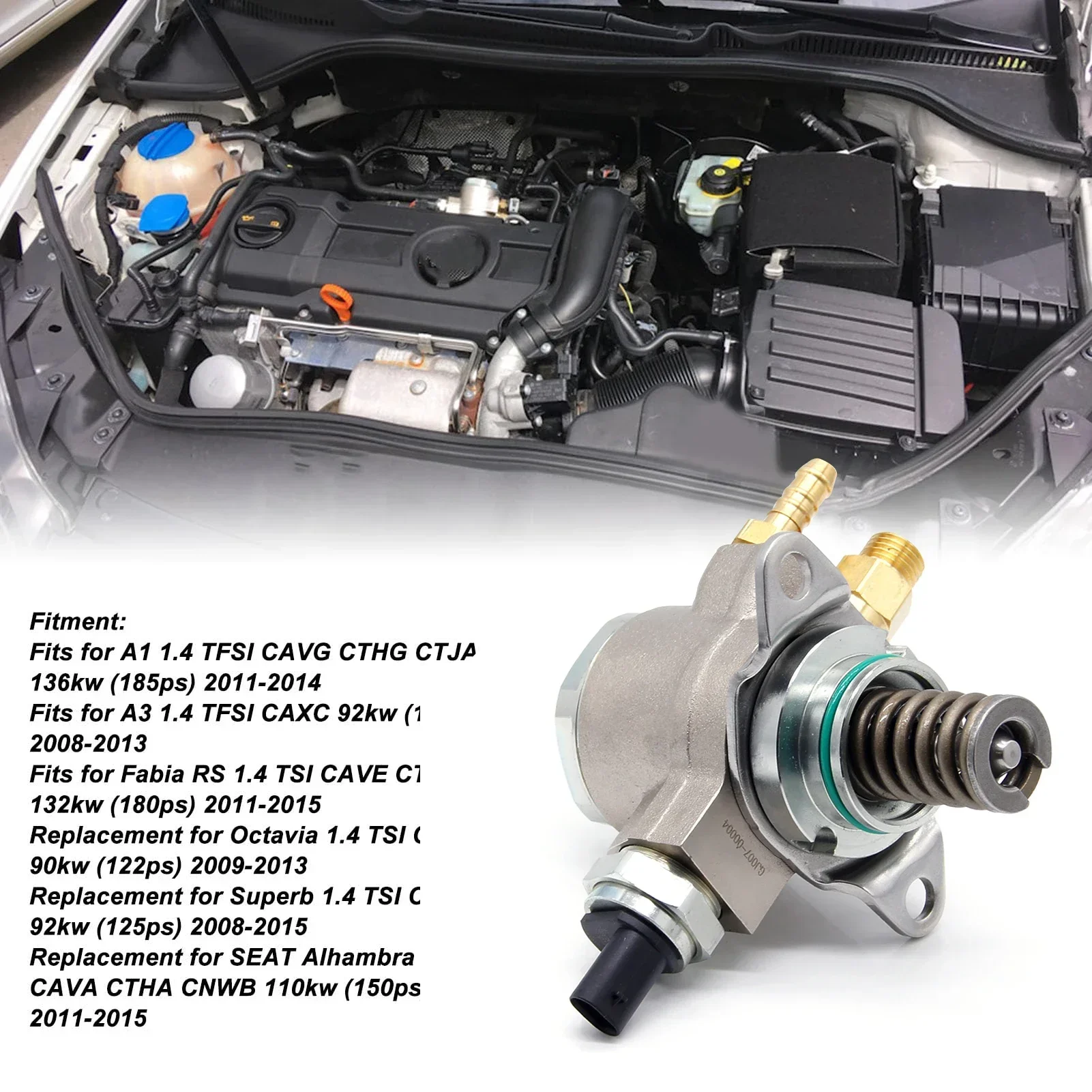 Fuel Pump Injection High Pressure 03C127026G 03C127026C For Audi A1 A3 VW Touran Golf Polo Tiguan Passat Skoda 1.2T 1.4T