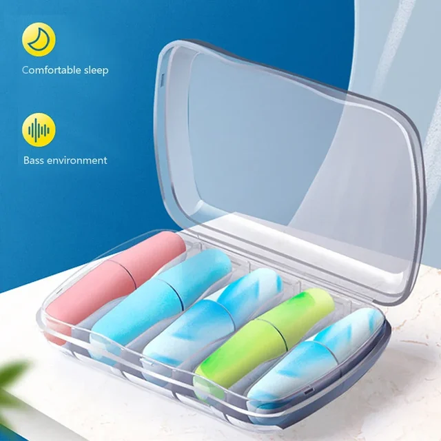 10Pcs Sound Insulation Earplugs for Sleep Soft PU Sponge Noise Reduction Ear Protection Washable Sleeping Earplugs Anti Noise 2