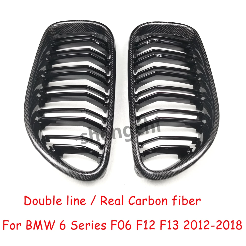 F06 F12 F13 Real Carbon Fiber Front Bumper Grill for BMW 6 Series F06 F12 F13 640i 650i M6 Replacement Grille 2012-2018