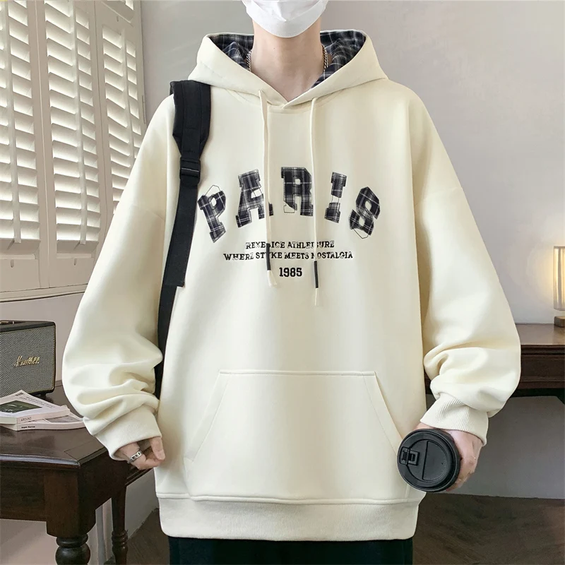 Modische Herren Casual Baumwoll-Hoodies Frühling Herbst Sport Outdoor Kapuzenpullover Streetwear Pullover Jugend Top Hoody Kleidung