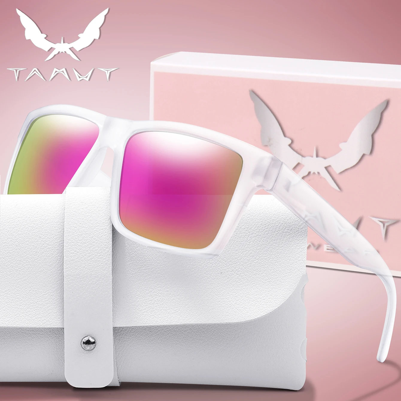 Unisex Polarized Cycling Sunglasses Classic Square UV Protection Colorful Lenses