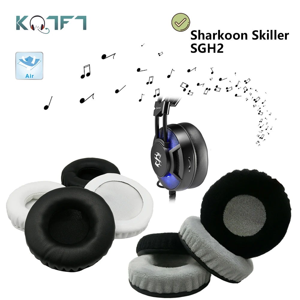 kqtft flanela par de substituição almofadas de ouvido para sharkoon skiller headset earpads earmuff capa almofada copos