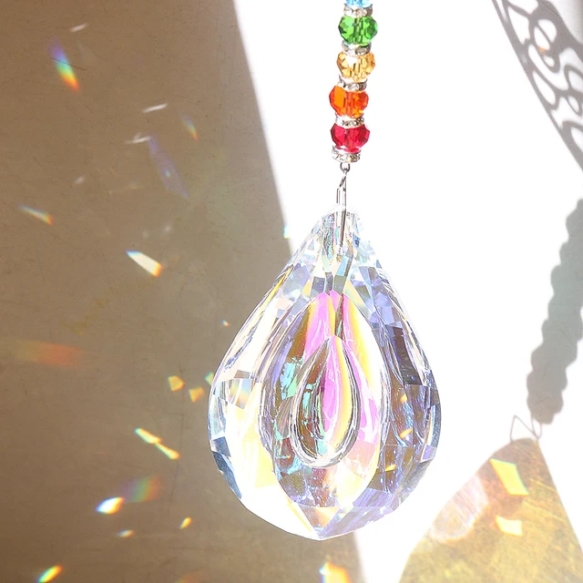 Szivárvány Csakra Kristály Napsütő Üveg Prizmák Lógó Üldöző Életfája Szélcsengő Művészete Medál Windows Kerti Dekoráció - Image 3