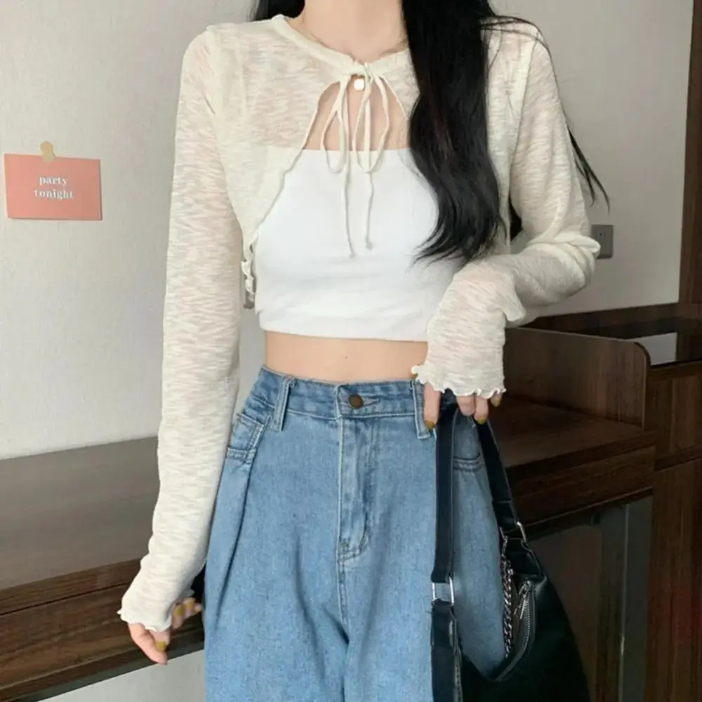 รูปสินค้า เสื้อแขนสั้นแฟชั่นเกาหลี Ruffle ฤดูร้อน ใส่สบาย