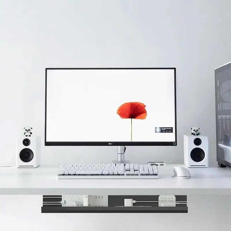 연구용 케이블 관리 트레이 코드 관리, 책상 아래 케이블 랙 난연성 양면 접착제, 넓은 디자인