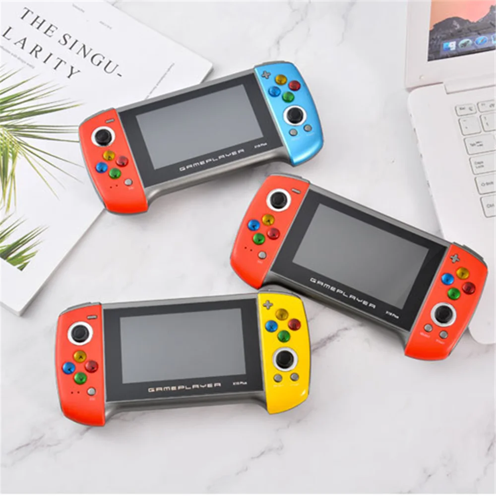 X19 플러스 핸드 헬드 레트로 게임 콘솔, 더블 로커 클래식 게임 레트로 미니 핸드 헬드, PSP 게임용, PS1 게임용, 5.1 인치