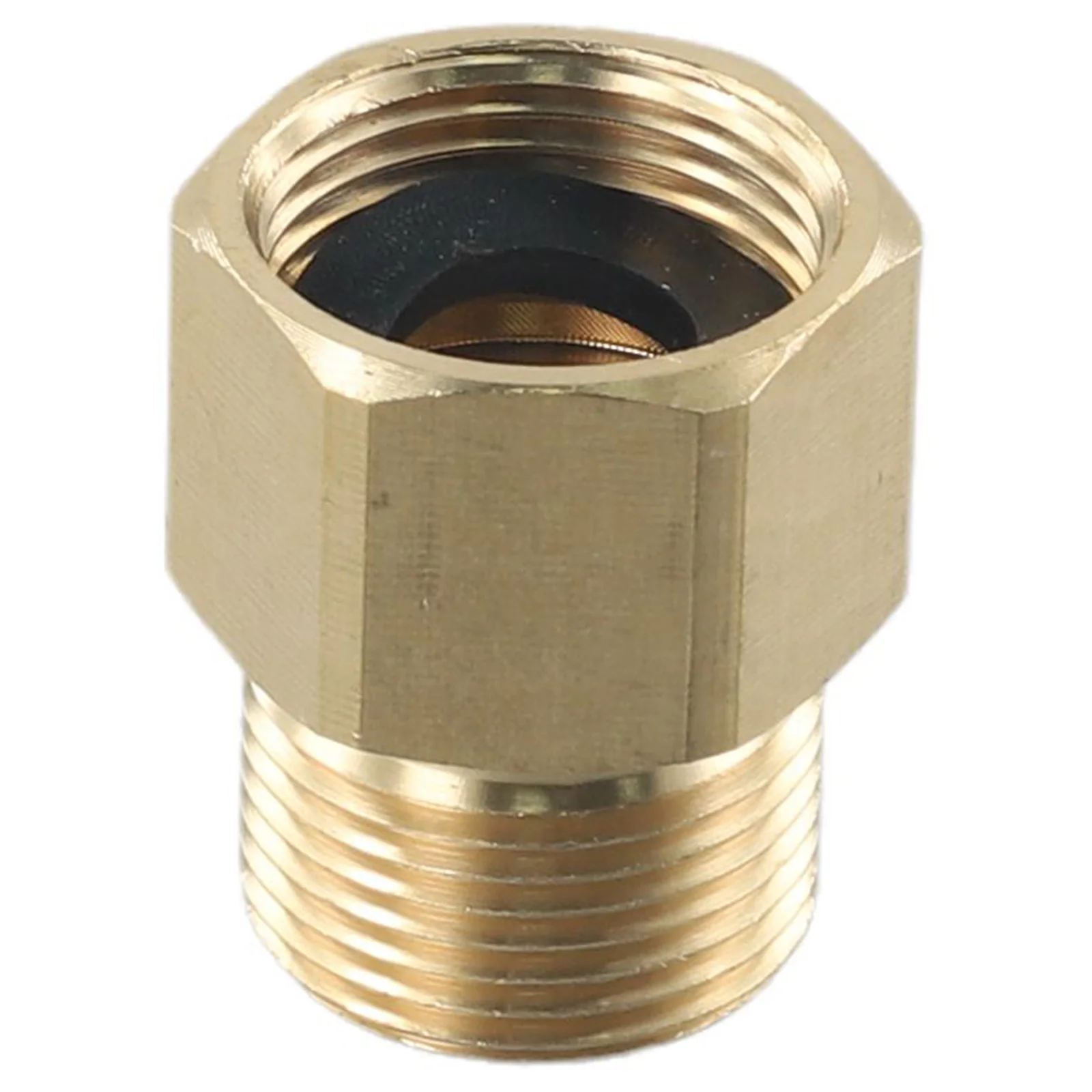 Metrischer Adapter M22 15 mm Außengewinde auf M22 14 mm Innengewinde Hochdruckreiniger Pistole Schlauchanschluss Messinganschluss Gartenteile – Detail 3