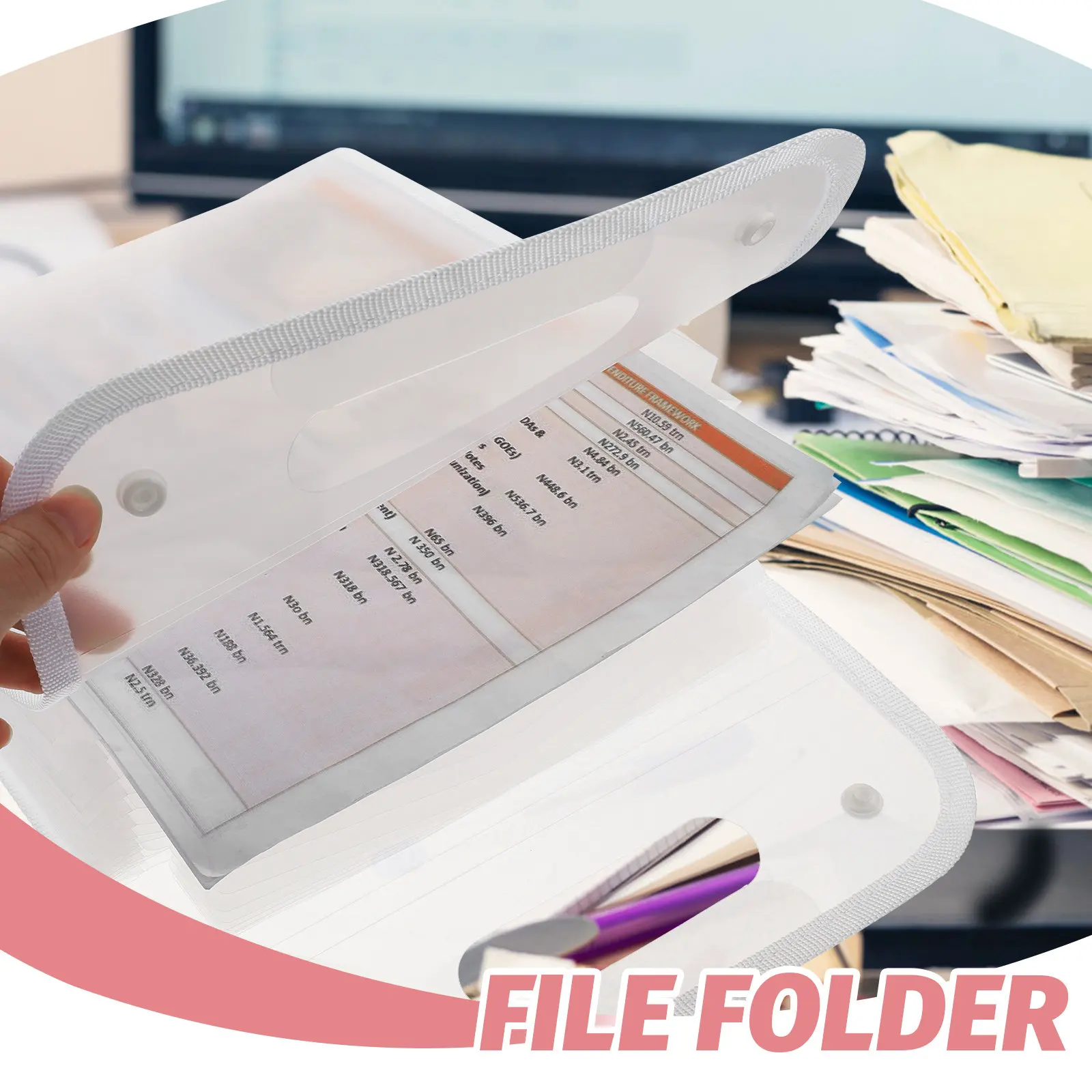 확장형 스탠딩 문서 폴더 대용량 A4 용지 파일 정리함 휴대용 데스크탑 파일 폴더 영수증 청구서 보관용