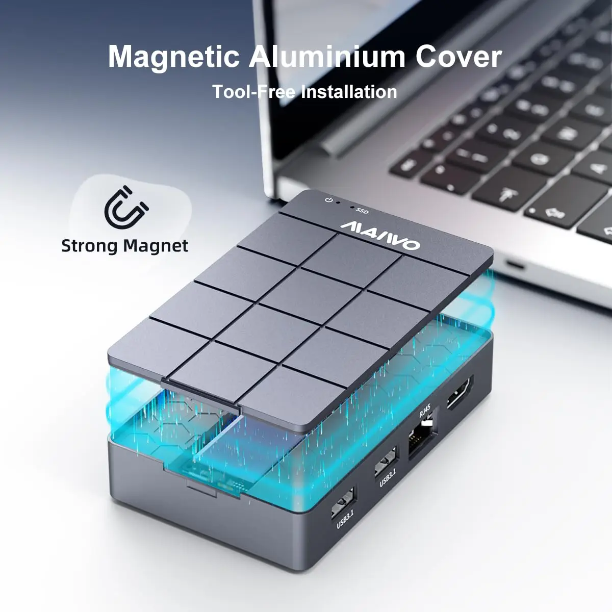 MAIWO USB C , 10Gbps M.2 NVMe SATA SSD Ŭ, 4K HDMI PD100W, 1000Mbps ̴, USB3.1 GEN2 SD/TF ī 