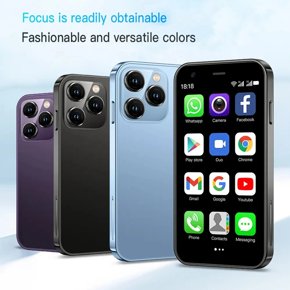 Android 8.1 Mini Smartphone 3.0 Inch 2GB RAM 16GB ROM Bluetooth 4.0 WiFi GPS Dual SIM Standby Play Store 3G Small Phone Mini Smartphone