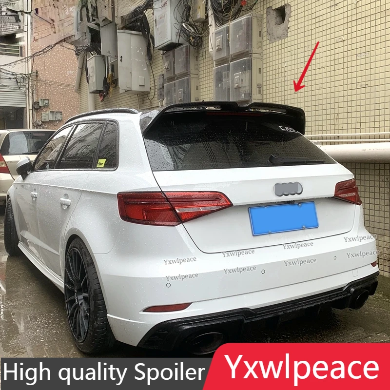 

For Audi A3 S3 S Line 8V 5Doors Hatchback 2014 2015 2016 2017 2018 Roof Spoiler ABS Plastic Rear Trunk Wing Car Accessories