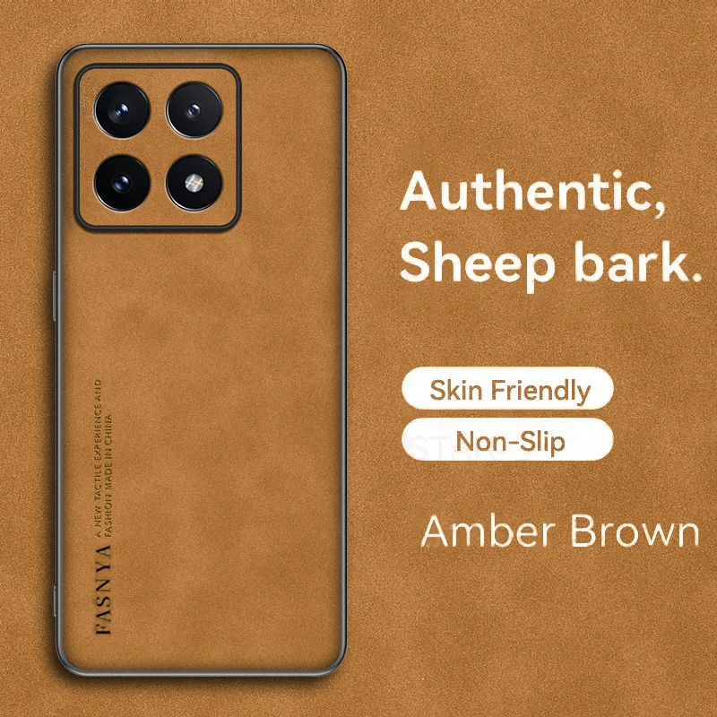Leather TPU Soft Bumper Protective Phone Case with Lens Protection