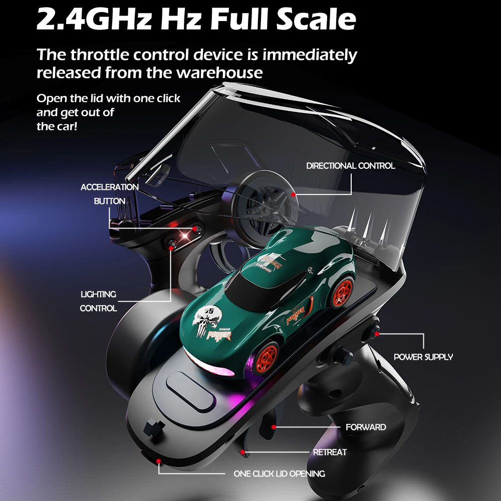 1:64 Desktop Drift Car 4WD Mini RC Racing Toy for Boys Remote