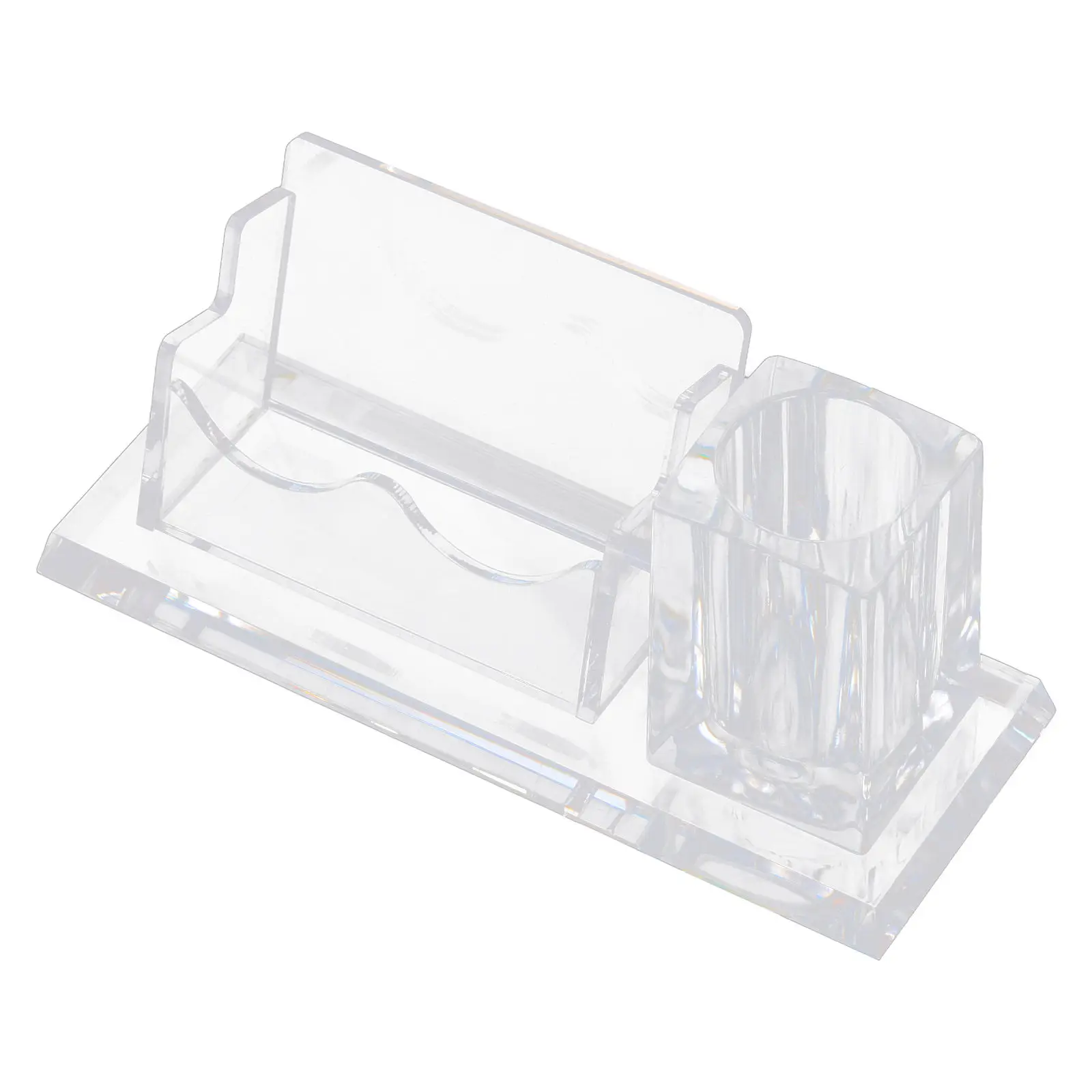 아크릴 명함 홀더 컴팩트 데스크탑 미니멀리스트 수직 카드 정리함 사무실 책상 보관 스탠드 전문 디스플레이