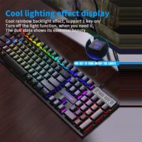 104 key Backlit Mechanical Keyboard Wired Gaming Keyboard waterproof Luminous keyboard And Mouse Set for Gamer PC Laptop Office 2