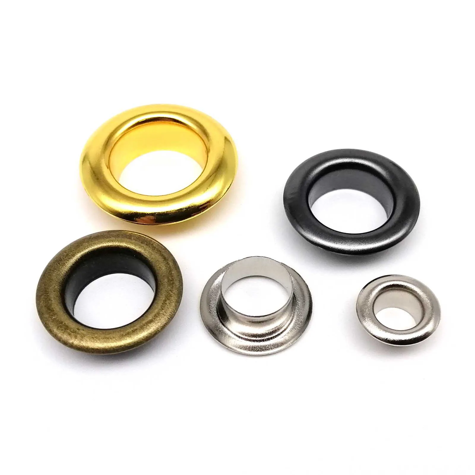 50sets 2.5mm to 12mm Eyelet With Washer Grommet Ring Air Hole Rivet For Leather Bag Shoes Belt Cap Clothes 4 Color metal rivets belt strap rivets copper rivets stainless steel grommets leather rivets