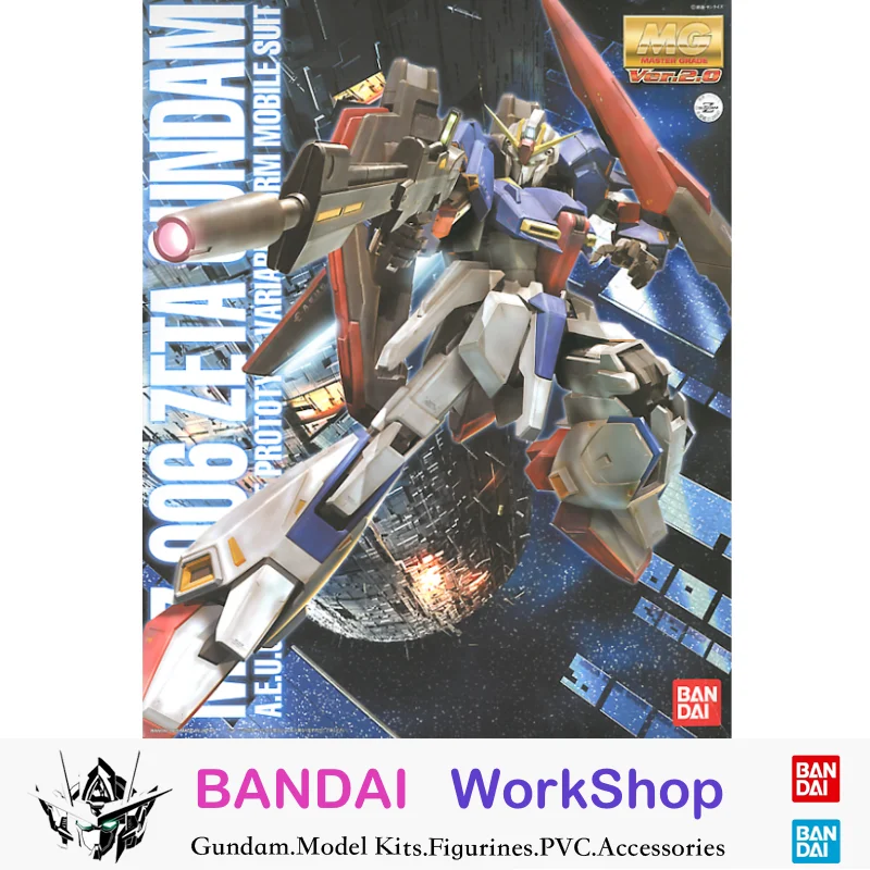 

Bandai Original 1/100 MG Zeta Gundam Ver 2.0 Action Figure Assembly Model Kit Collectible Gifts