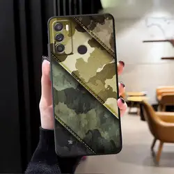 Black Soft Phone Case - Sleek Protective Cover - Motorola Moto G30 (Mix01)