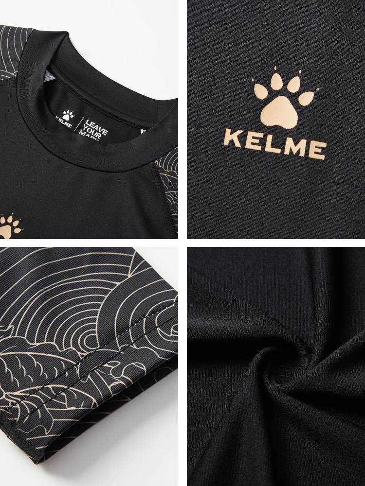 Kelme Goalkeeper Clothes The Year Of The Loong Series Tights Men's Long Sleeve Sports Running Retro Trend Fitness Clothing men running tops