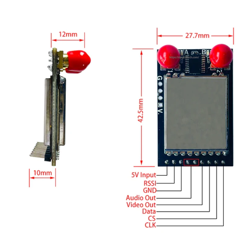 Récepteur FPV 4.9G/5.8G 8CH pour lunettes FPV longue portée
