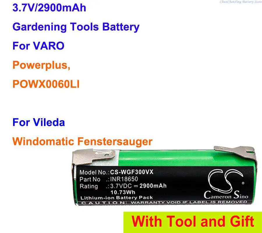 Batteria Cameron Sino 2900Mah Per Varo Powerplus, Powx0060Li, Per Vileda Windomatic Fenstersauger
