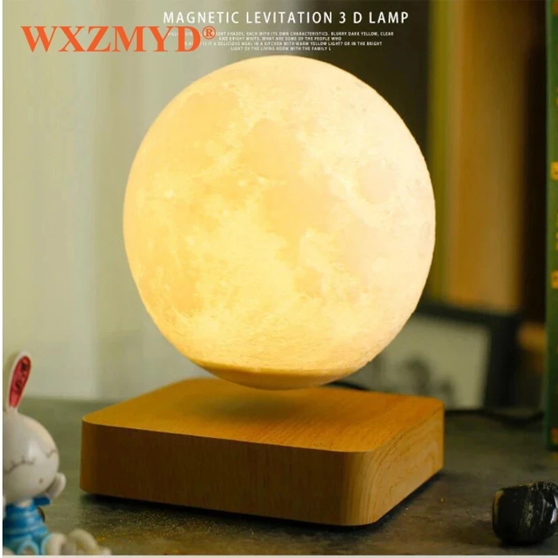 

Creative 3D Magnetic Levitation Moon Lamp Night Light Rotating Led Moon Floating Table Lamp for Home Bedroom Decoration Holiday