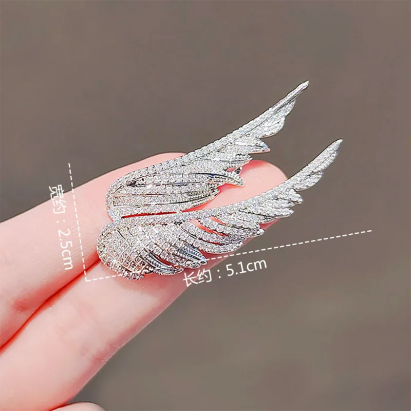 Angel Feather Brooch Men Women Personalized Collar Pin Suit Accessories Chest Flower Accessory