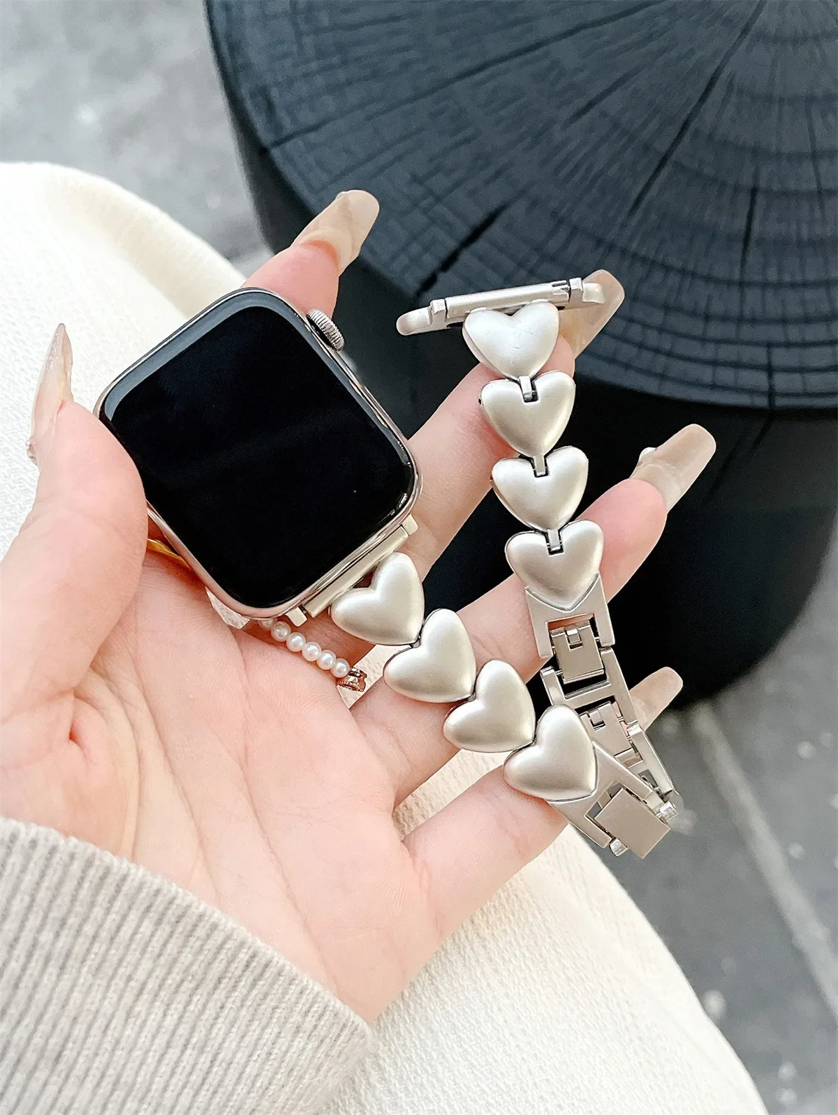 Watch Band For iWatch 42/44/45/46/49mm 38/40/41mm Metal Fashion Watch Strap For Watch Series Ultra2 Series 10/9/8/7/6/5/4/3/2/1_voghion.com